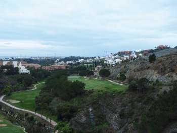 Tee shot on the par four 18th